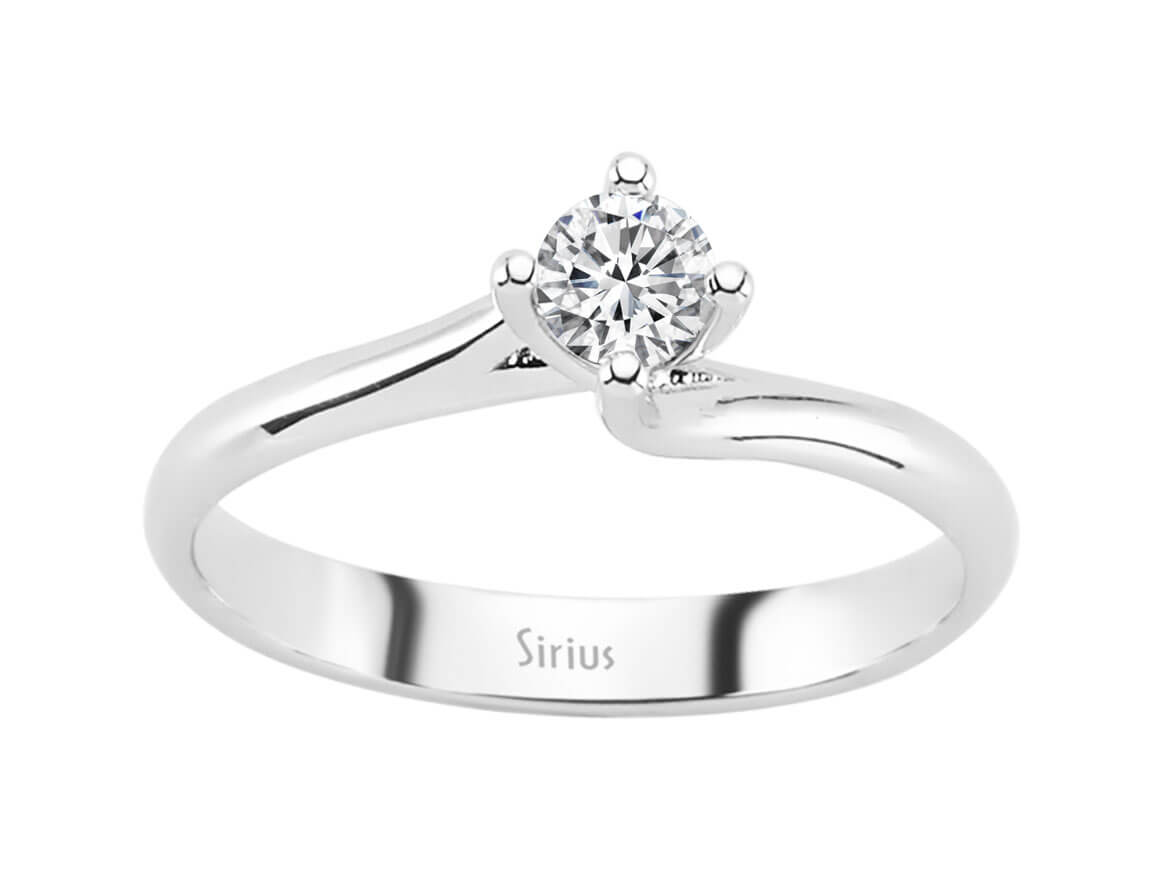 Solitär-Diamantring mit 0,30 Karat Labordiamant in 14K Weißgold