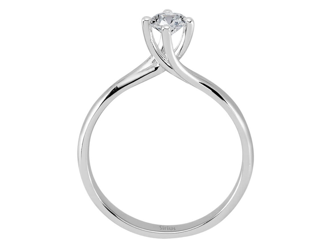 Solitär-Diamantring mit 0,30 Karat Labordiamant in 14K Weißgold