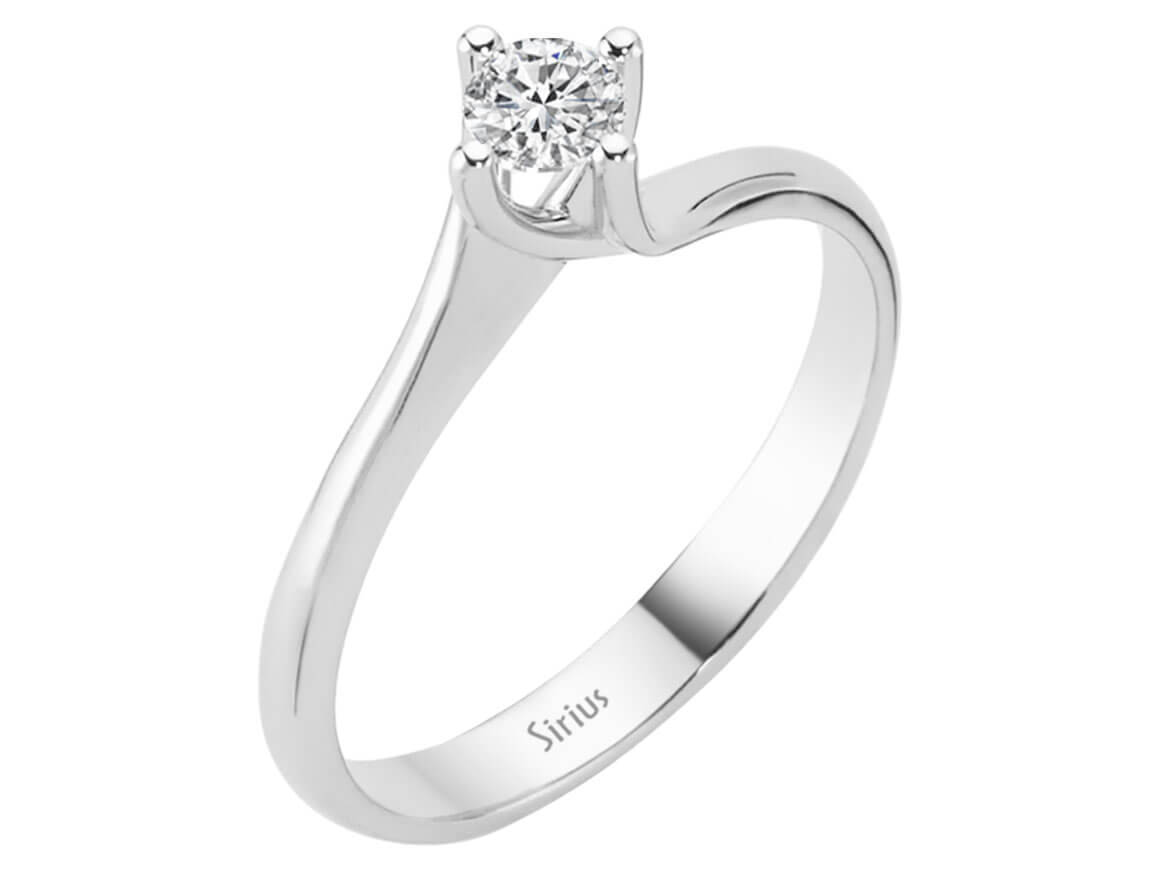 Solitär-Diamantring mit 0,30 Karat Labordiamant in 14K Weißgold