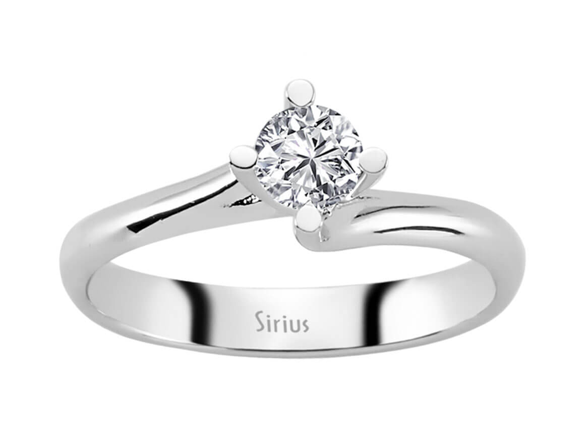 Solitärring mit 0,38 Karat Labordiamant in 14K Weißgold