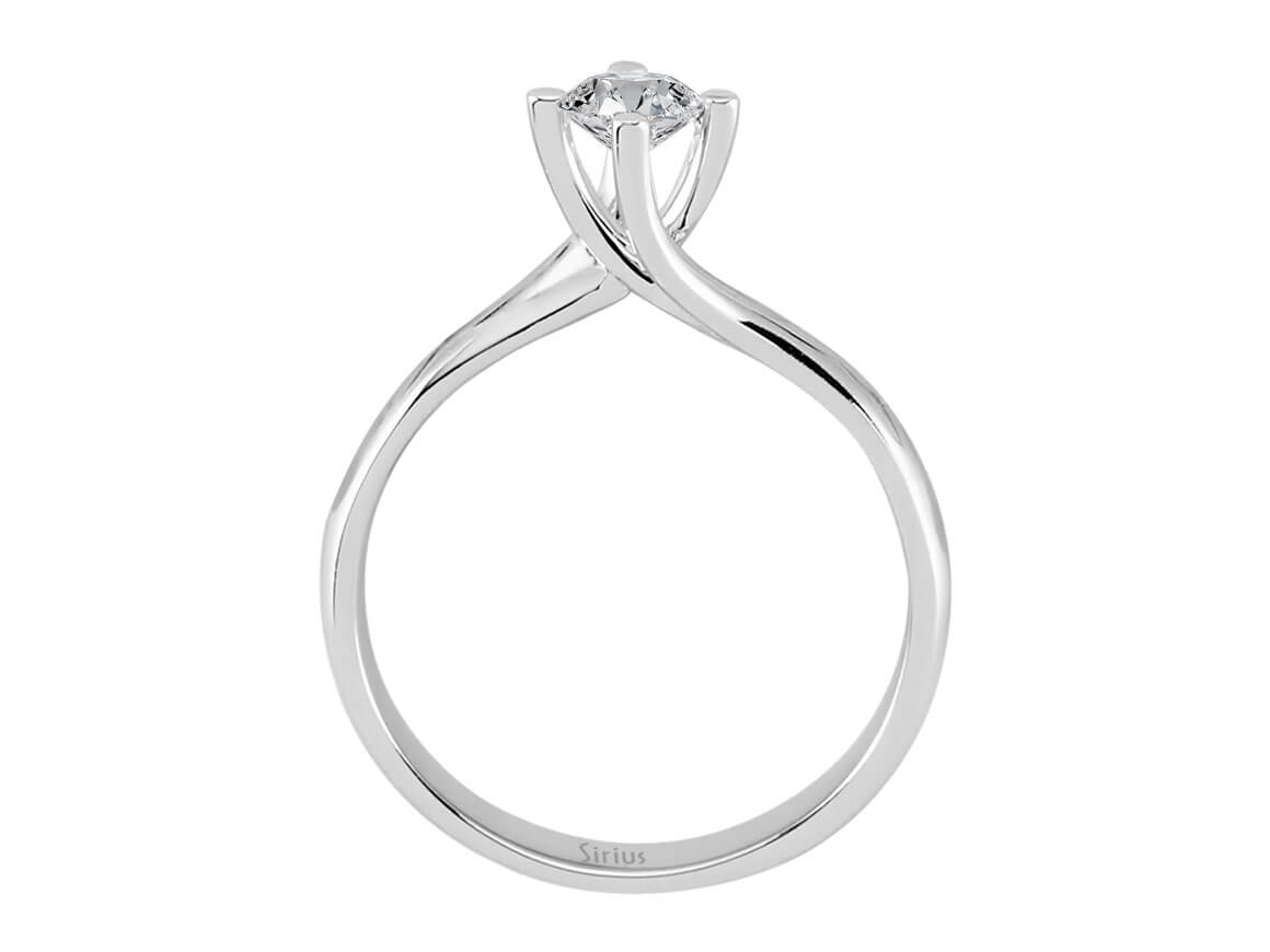 Solitärring mit 0,38 Karat Labordiamant in 14K Weißgold