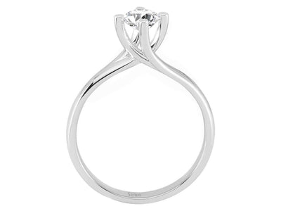 Solitär-Diamantring mit 0,49 ct in 14K Weißgold