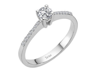 Feiner Verlobungsring mit laborgezüchtetem Diamant – 0,34 Karat in 14K Weißgold