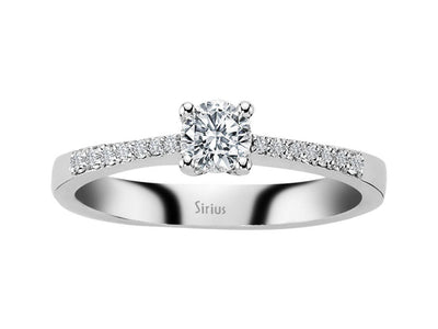 Eleganter Verlobungsring mit laborgezüchtetem Diamant – 0,45 Karat in 14K Weißgold