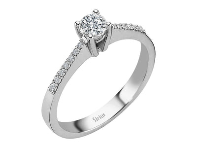 Eleganter Verlobungsring mit laborgezüchtetem Diamant – 0,45 Karat in 14K Weißgold