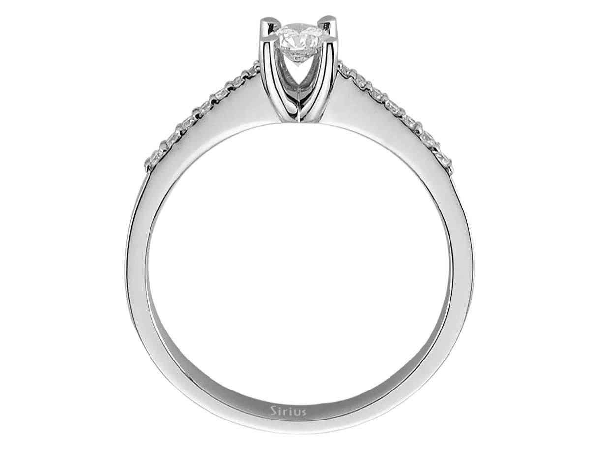 Délicate Bague de fiançailles avec 0,30 ct de diamants de laboratoire en Or Blanc 14 carats – Bijoux haut de gamme de Rosy Lab Diamonds