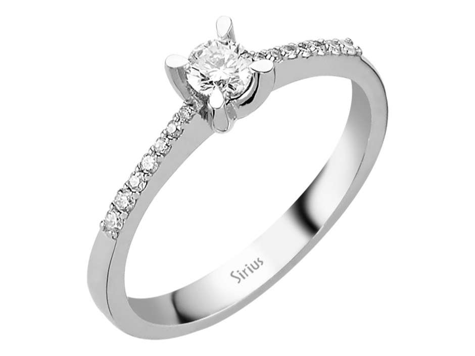 Délicate Bague de fiançailles avec 0,30 ct de diamants de laboratoire en Or Blanc 14 carats – Bijoux haut de gamme de Rosy Lab Diamonds