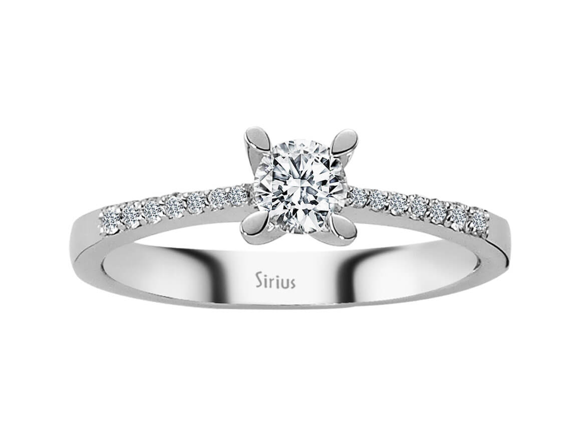Engagement Ring with 0.39 ct Lab-Grown Diamonds in 18K White Gold - high-quality Jewelry from Rosy Lab Diamonds