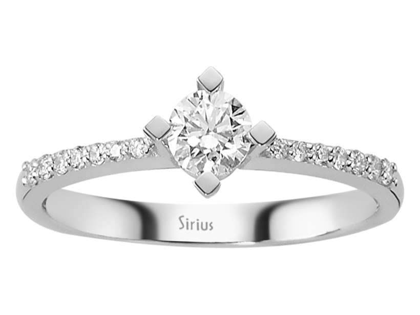 Bague de fiançailles avec 0,49 ct de diamants cultivés en laboratoire en Or Blanc 14 carats - Bijoux haut de gamme de Rosy Lab Diamonds