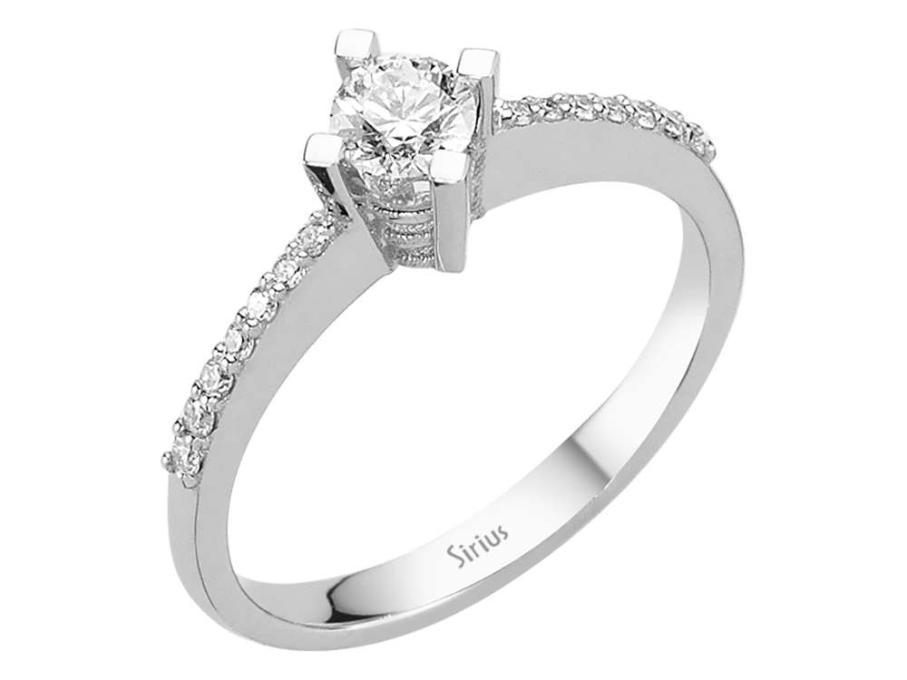 Bague de fiançailles avec 0,49 ct de diamants cultivés en laboratoire en Or Blanc 14 carats - Bijoux haut de gamme de Rosy Lab Diamonds
