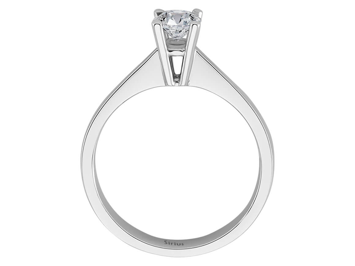 Klassischer Solitärring mit 0,52 ct Brillant in 14K Weißgold