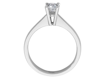Klassischer Solitärring mit 0,52 ct Brillant in 14K Weißgold