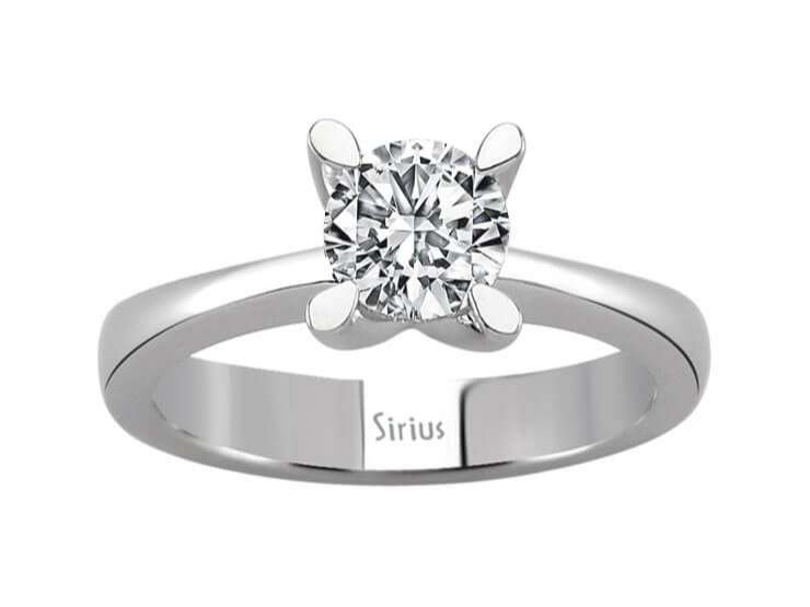 Bague solitaire avec diamant de laboratoire de 0,60 ct en Or Blanc 14 carats – modèle 17R0213 – Bijoux haut de gamme de Rosy Lab Diamonds