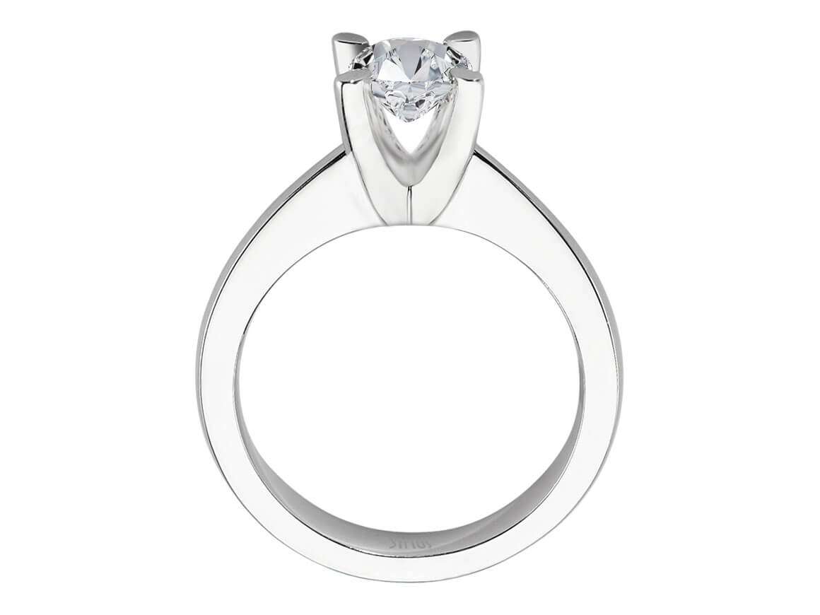 Bague solitaire avec diamant de laboratoire de 0,60 ct en Or Blanc 14 carats - modèle 17R0213 - Bijoux haut de gamme de Rosy Lab Diamonds