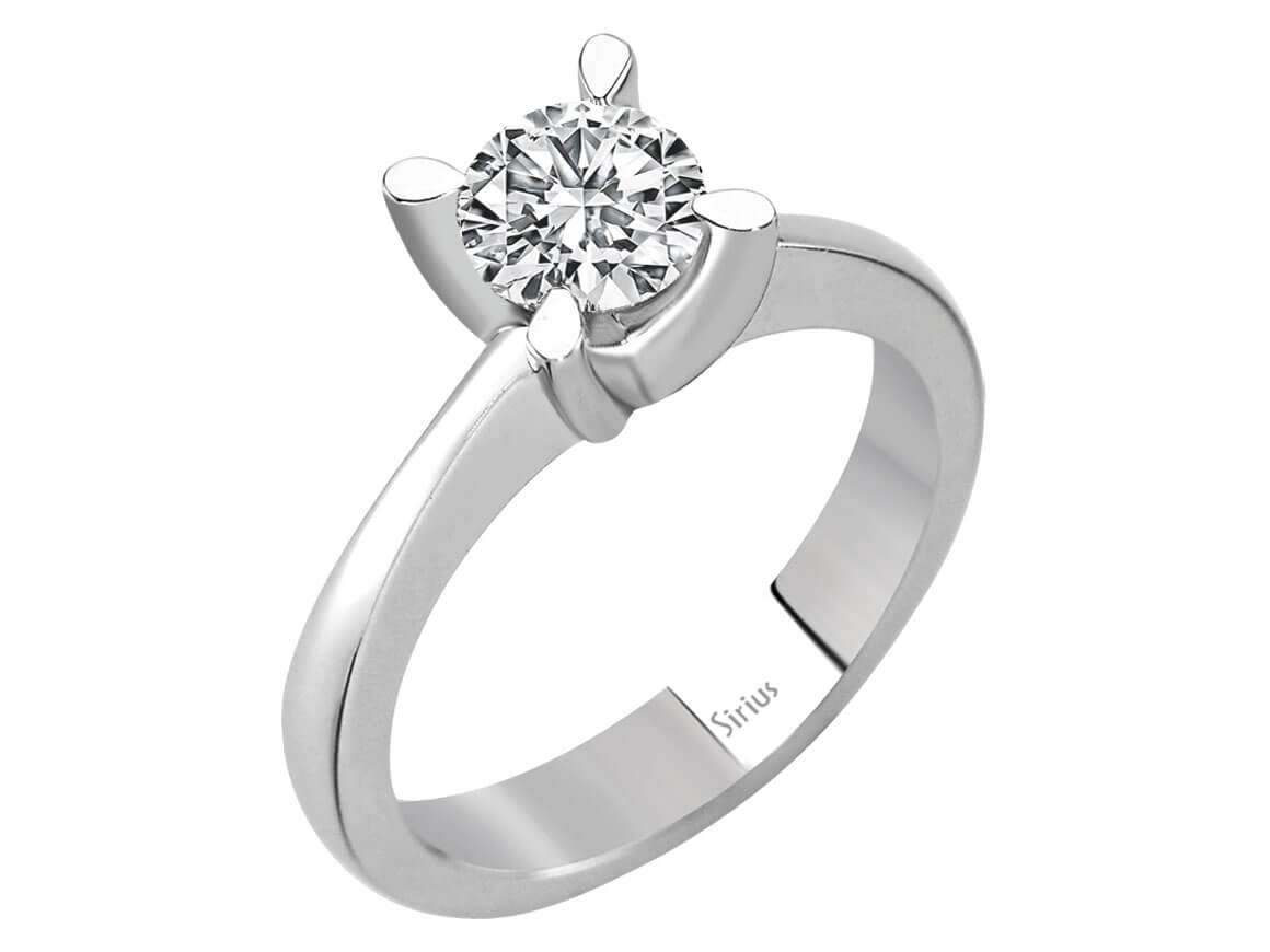 Bague solitaire avec diamant de laboratoire de 0,60 ct en Or Blanc 14 carats – modèle 17R0213 – Bijoux haut de gamme de Rosy Lab Diamonds