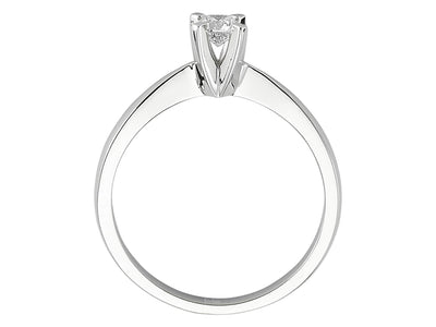 Weißgold Solitärring mit 1 laborgezüchtetem Diamant, 0,20 Karat