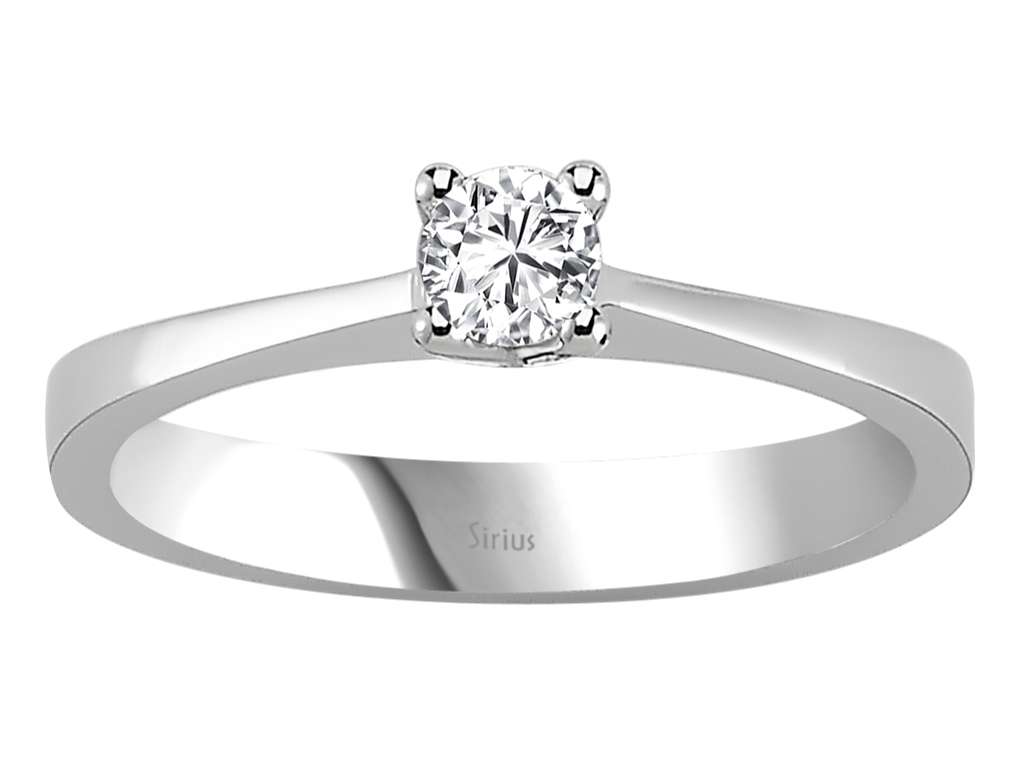 White Gold Solitaire Ring with 1 Lab-Grown Diamond, 0.20 Carats – high-quality Jewelry from Rosy Lab Diamonds
