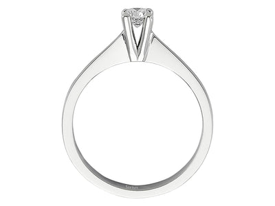 Weißgold Solitärring mit 1 laborgezüchtetem Diamant, 0,20 Karat