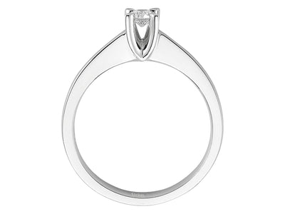 Weißgold Solitärring mit 1 laborgezüchtetem Diamant, 0,15 Karat