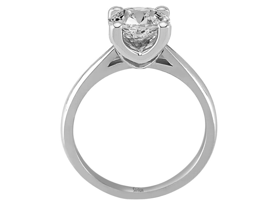 Weißgold Solitär Ring mit 1 Rundem Diamanten 1,50 Karat