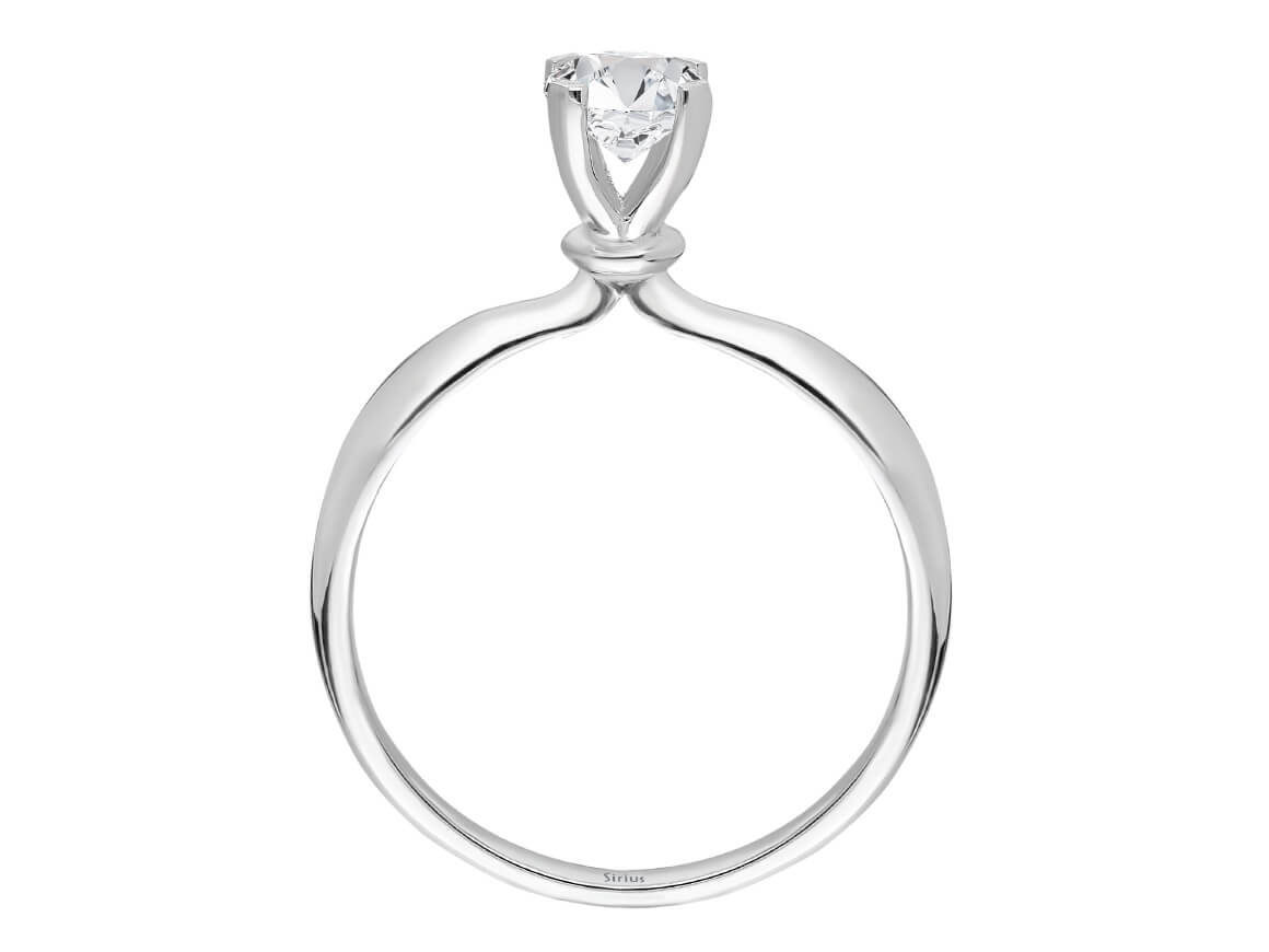 Moderner Labordiamant Solitaire Ring aus 14 Karat Weißgold | Eleganter Diamantschmuck - hochwertiger Schmuck von Rosy Lab Diamonds