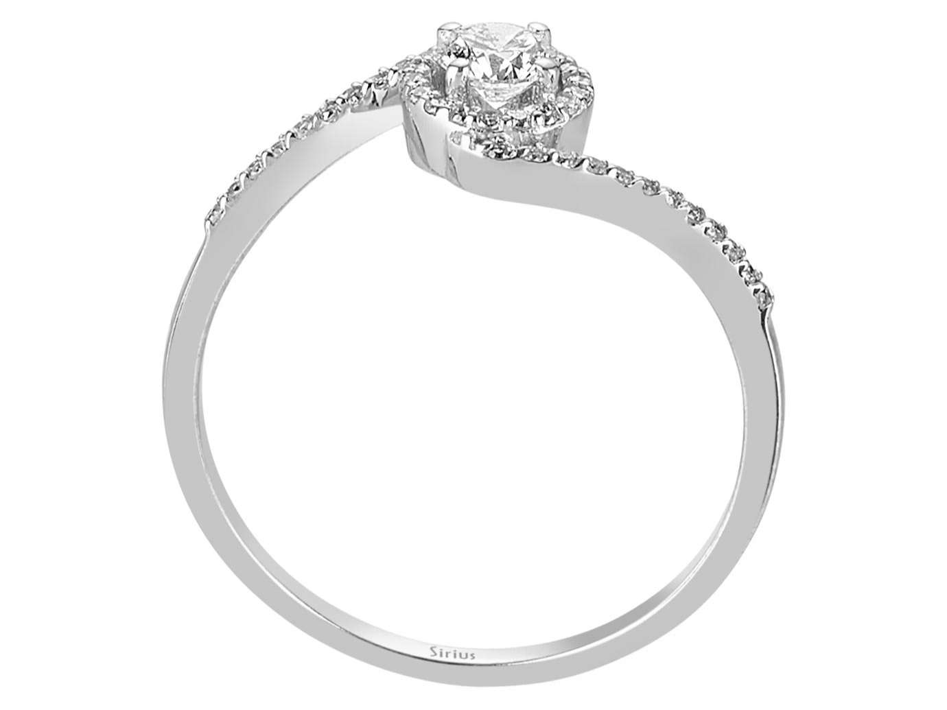 Ring mit Diamant & Labordiamanten in 14K Weißgold | Rosy – hochwertiger Schmuck von Rosy Lab Diamonds