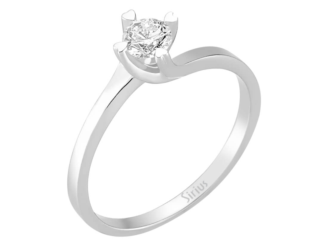 Eleganter Solitär-Diamantring mit laborgezüchtetem Diamanten | 14 Karat Weißgold - hochwertiger Schmuck von Rosy Lab Diamonds