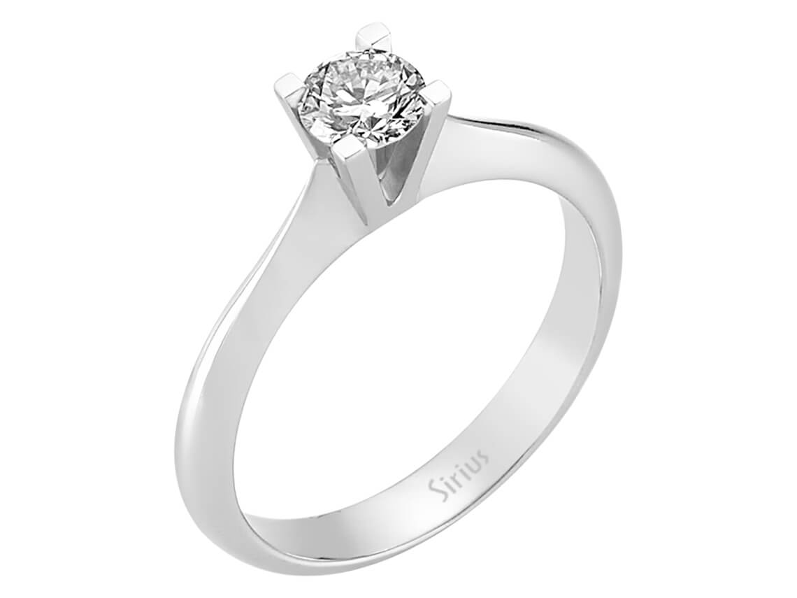 Eleganter Solitär-Diamantring mit laborgezüchtetem Diamanten | 14 Karat Weißgold - hochwertiger Schmuck von Rosy Lab Diamonds