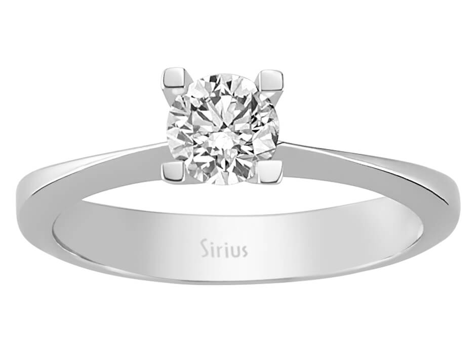 Klassischer Solitär-Diamantring mit laborgezüchtetem Diamanten | 14 Karat Weißgold - hochwertiger Schmuck von Rosy Lab Diamonds