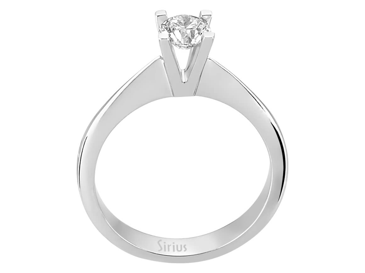 Klassischer Solitär-Diamantring mit laborgezüchtetem Diamanten | 14 Karat Weißgold - hochwertiger Schmuck von Rosy Lab Diamonds