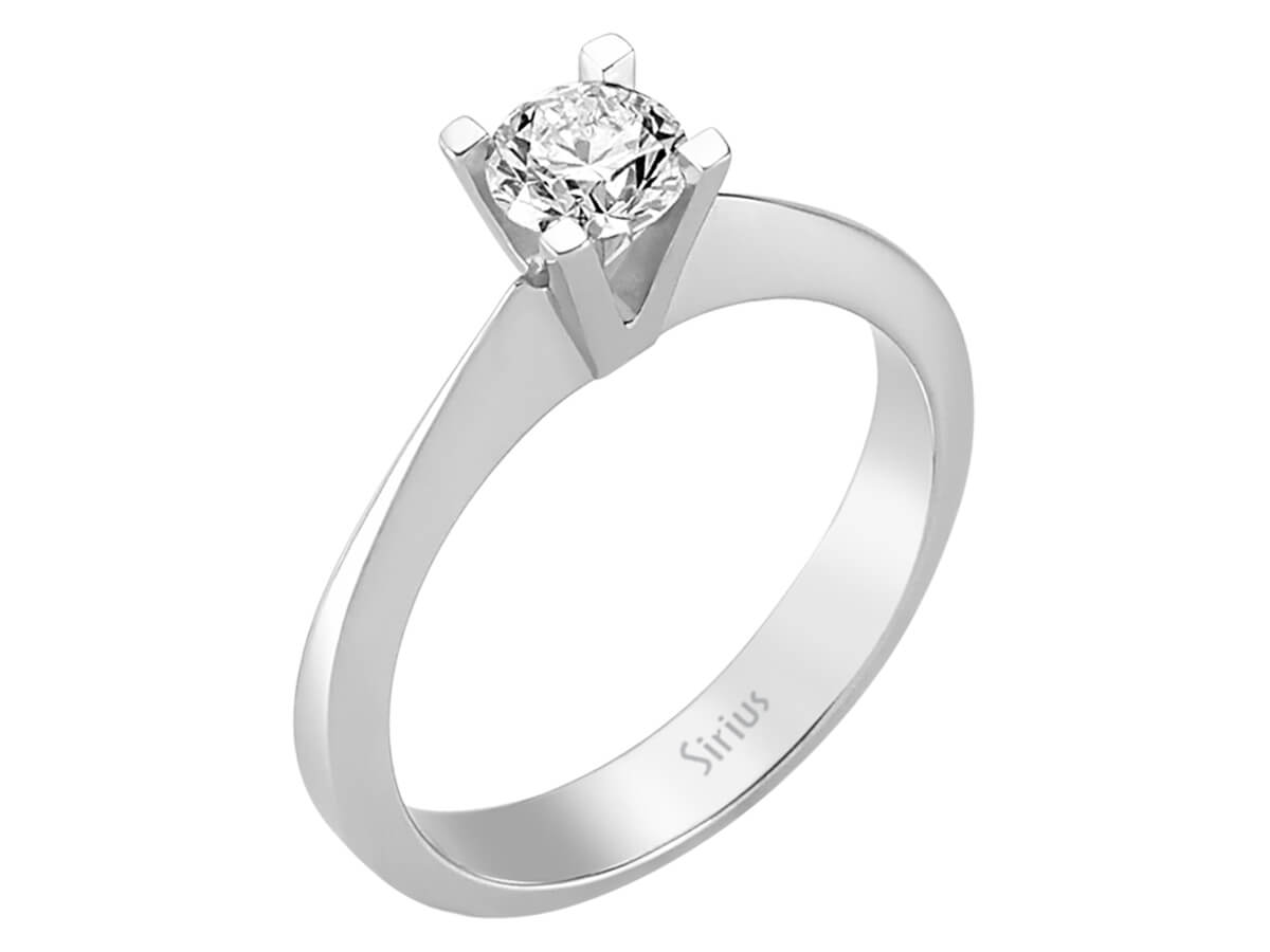Klassischer Solitär-Diamantring mit laborgezüchtetem Diamanten | 14 Karat Weißgold - hochwertiger Schmuck von Rosy Lab Diamonds