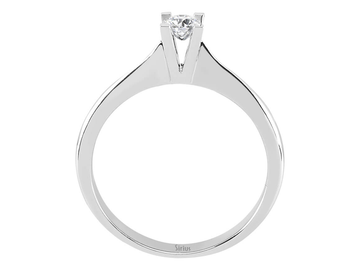 Bague solitaire en Or Blanc 14 carats avec Diamant de 0,25 ct - Élégance classique - Bijoux haut de gamme de Rosy Lab Diamonds