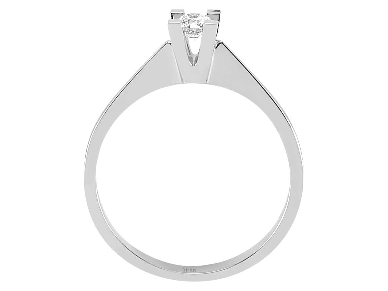 0,15 ct Pırlantalı 14K Beyaz Altın Tektaş Yüzük - Zarif Klasik - Rosy Lab Diamonds’tan kaliteli Mücevher