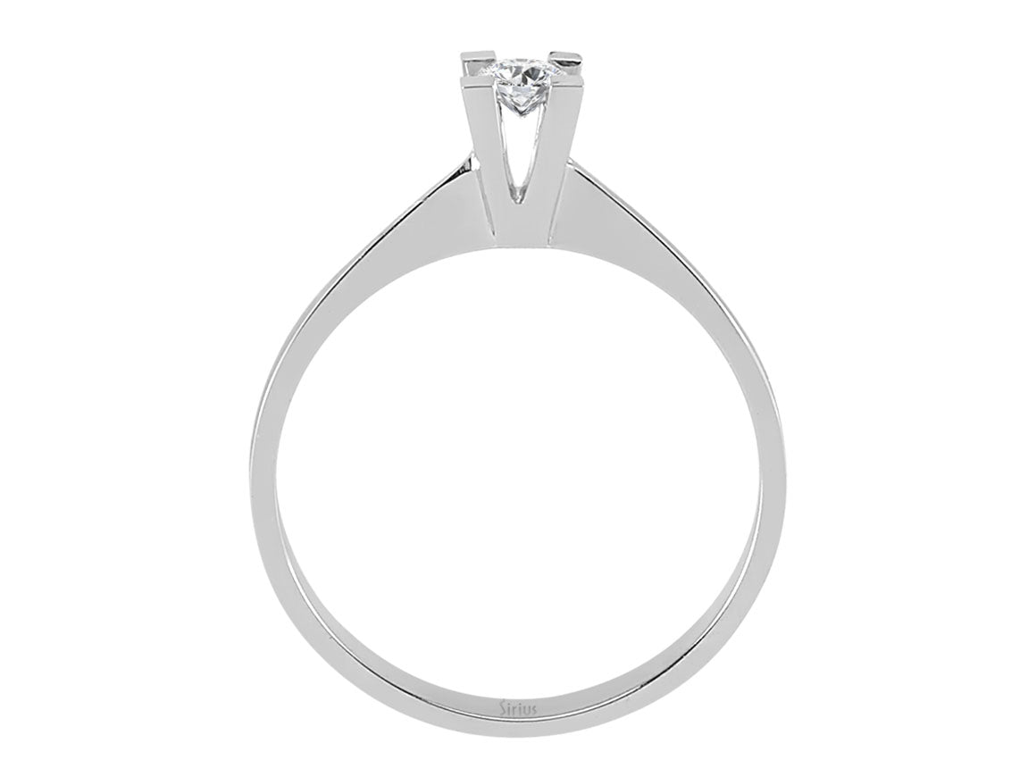 Ring mit Diamant & Labordiamanten in 14K Weißgold | Rosy – hochwertiger Schmuck von Rosy Lab Diamonds