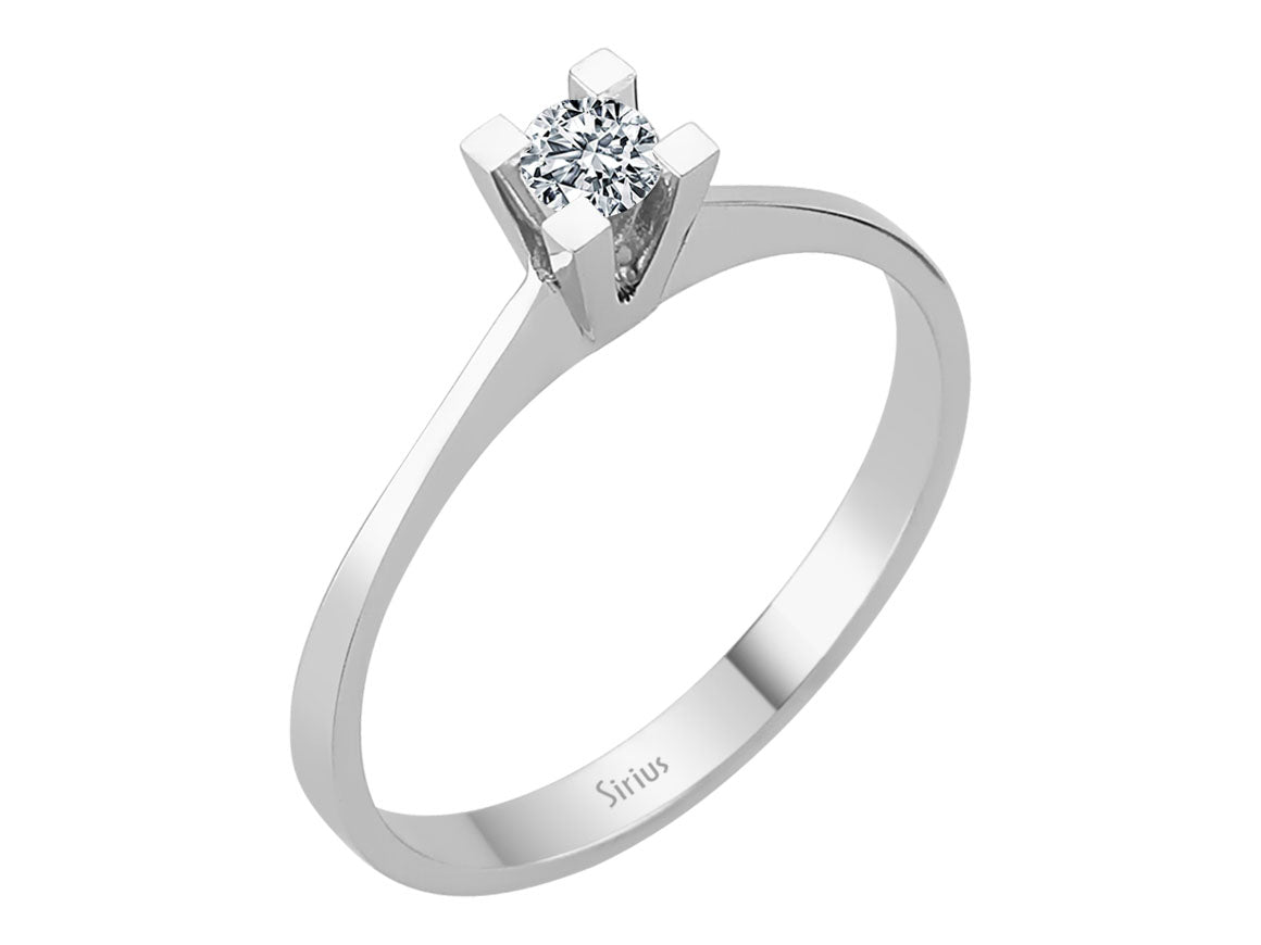 Ring mit Diamant & Labordiamanten in 14K Weißgold | Rosy – hochwertiger Schmuck von Rosy Lab Diamonds
