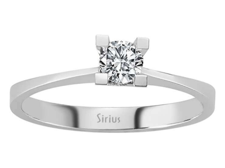 Solitärring aus 14K Weißgold mit 0,23 ct Diamant - Zeitlos & Elegant - hochwertiger Schmuck von Rosy Lab Diamonds