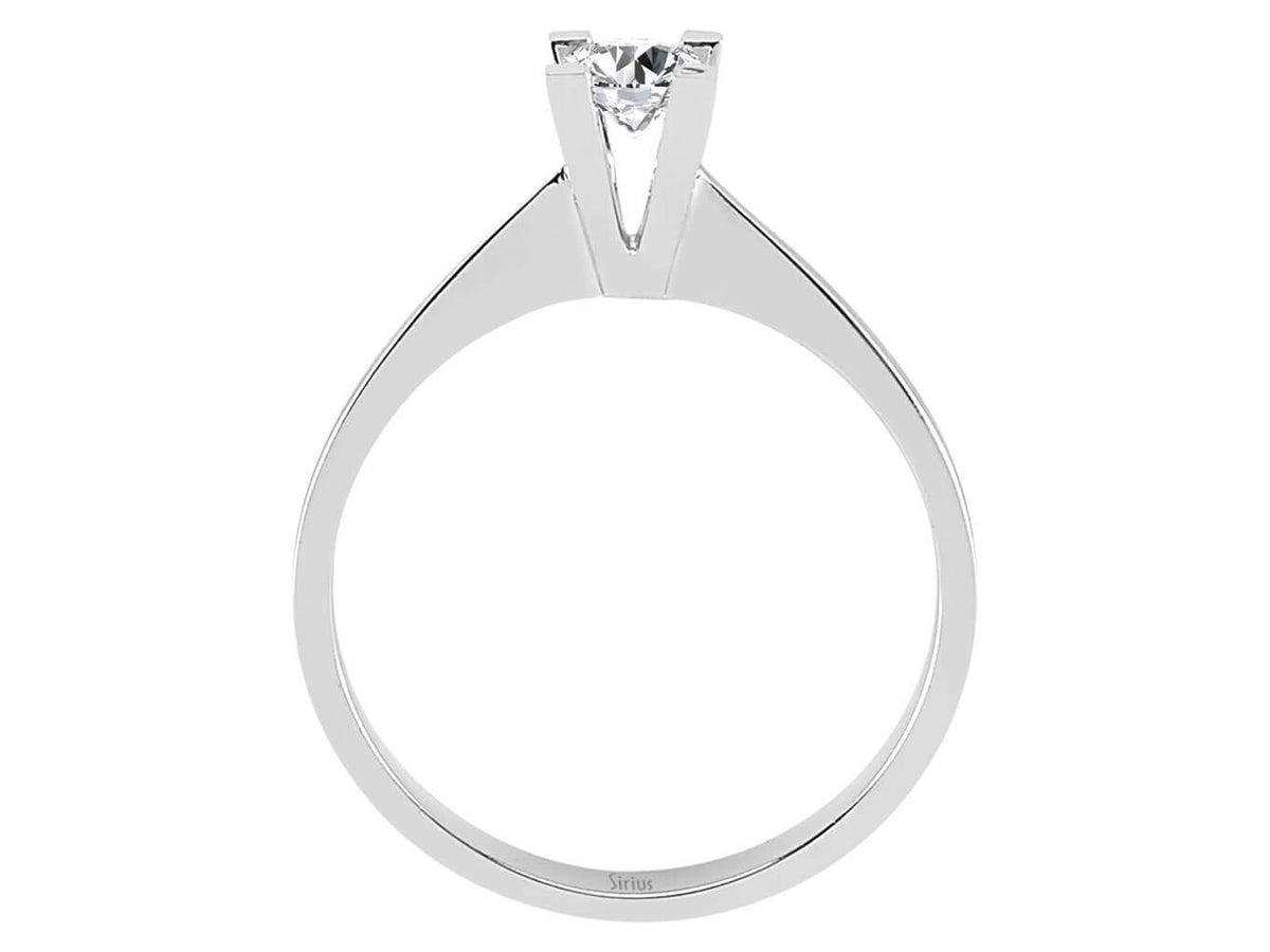 Solitärring aus 14K Weißgold mit 0,23 ct Diamant - Zeitlos & Elegant - hochwertiger Schmuck von Rosy Lab Diamonds