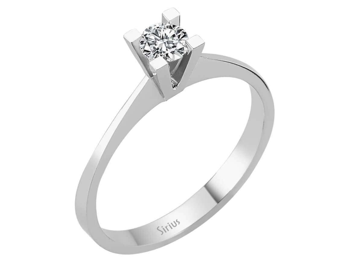 Solitärring aus 14K Weißgold mit 0,23 ct Diamant - Zeitlos & Elegant - hochwertiger Schmuck von Rosy Lab Diamonds