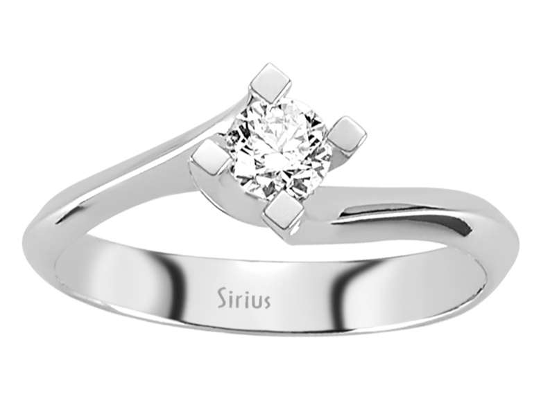 Ring mit Diamant & Labordiamanten in 14K Weißgold | Rosy – hochwertiger Schmuck von Rosy Lab Diamonds