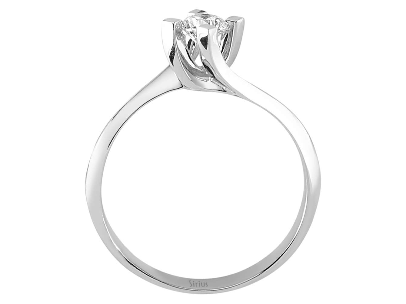 Ring mit Diamant & Labordiamanten in 14K Weißgold | Rosy – hochwertiger Schmuck von Rosy Lab Diamonds