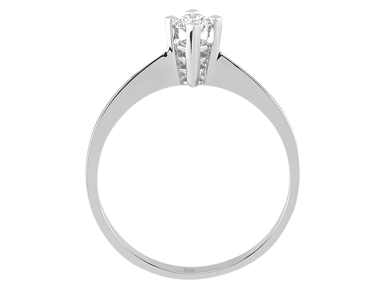 Solitärring aus 14K Weißgold mit 0,15 ct Diamant - Schlichte Eleganz - hochwertiger Schmuck von Rosy Lab Diamonds