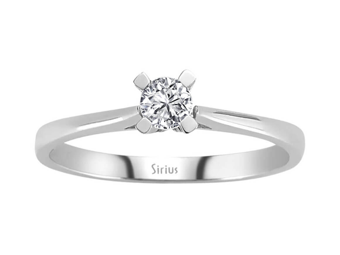 Ring mit Diamant & Labordiamanten in 14K Weißgold | Rosy – hochwertiger Schmuck von Rosy Lab Diamonds