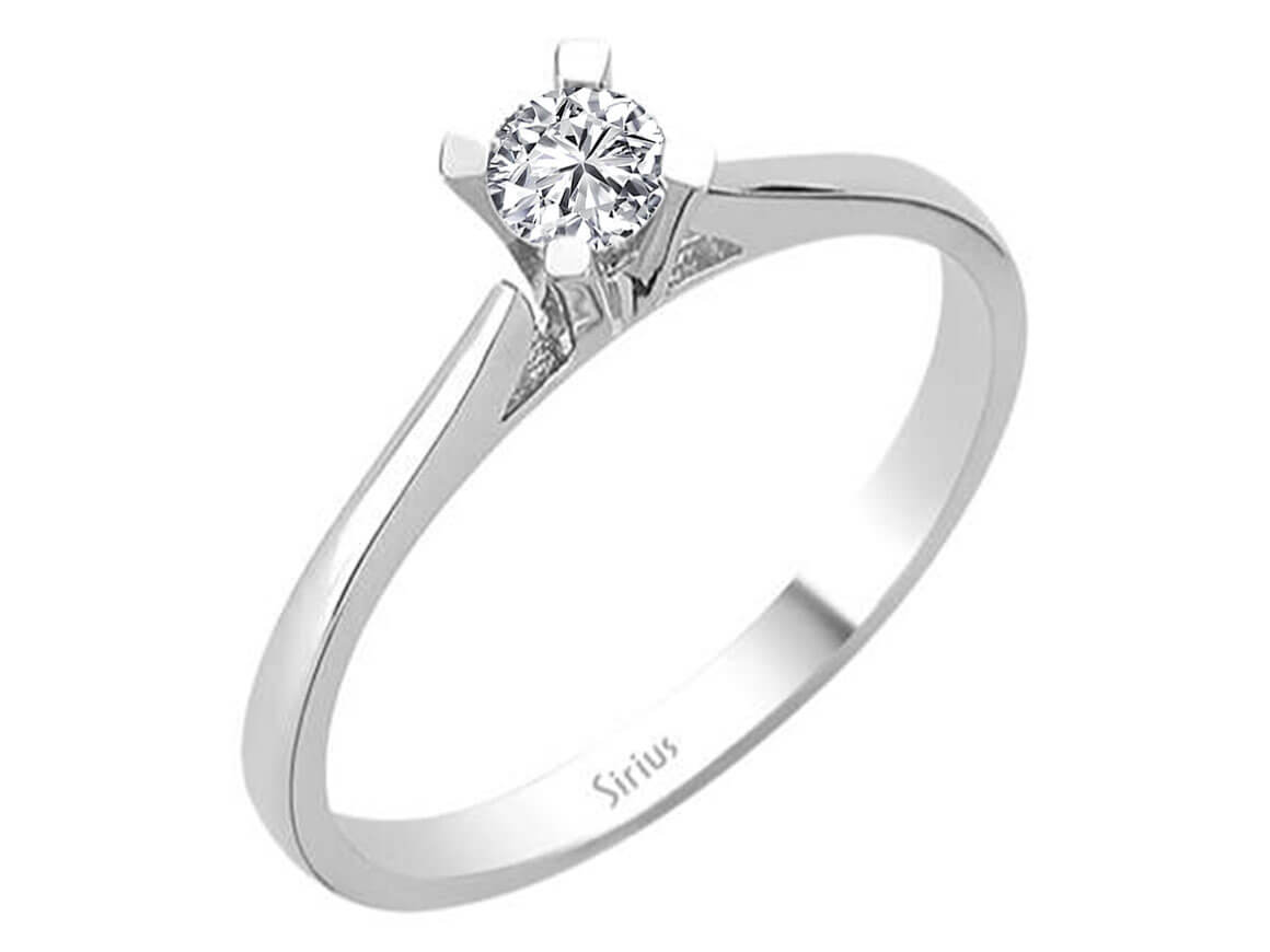 Ring mit Diamant & Labordiamanten in 14K Weißgold | Rosy – hochwertiger Schmuck von Rosy Lab Diamonds