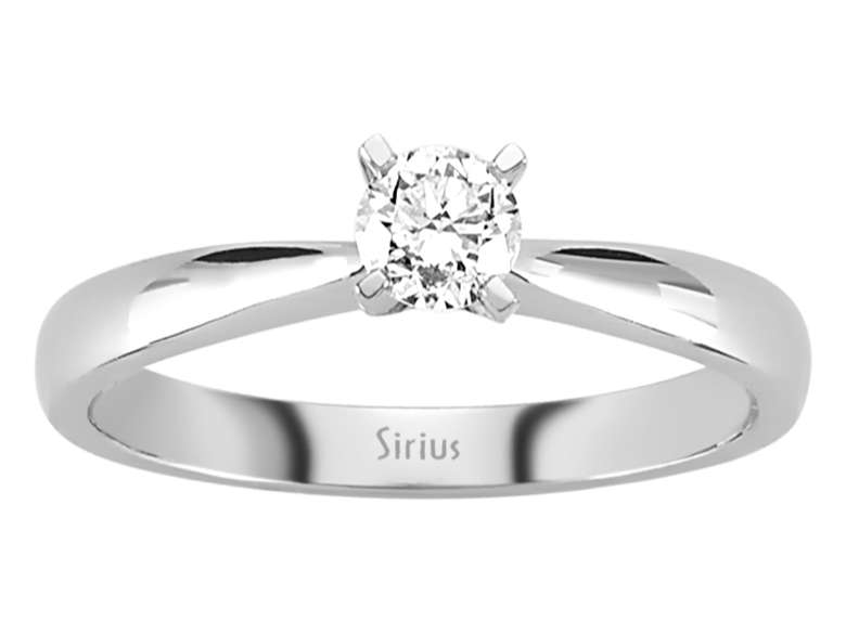 Solitärring aus 14K Weißgold mit 0,30 ct Diamant - Klassischer Verlobungsring - hochwertiger Schmuck von Rosy Lab Diamonds