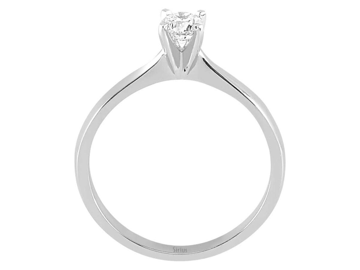 Solitärring aus 14K Weißgold mit 0,30 ct Diamant - Klassischer Verlobungsring - hochwertiger Schmuck von Rosy Lab Diamonds