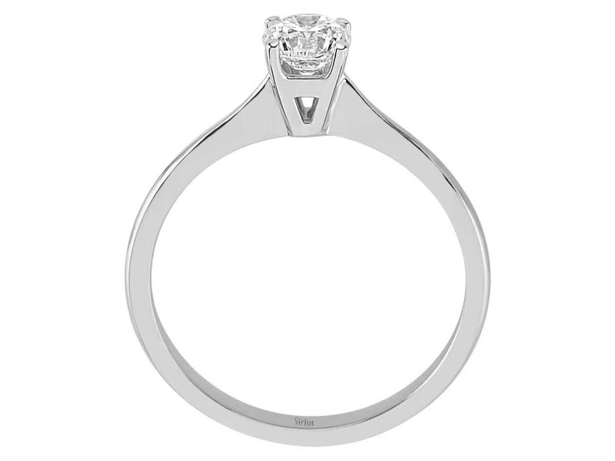Bague solitaire avec Diamant de 0,50 ct en Or Blanc 14 carats - 23R0043 - Bijoux haut de gamme de Rosy Lab Diamonds