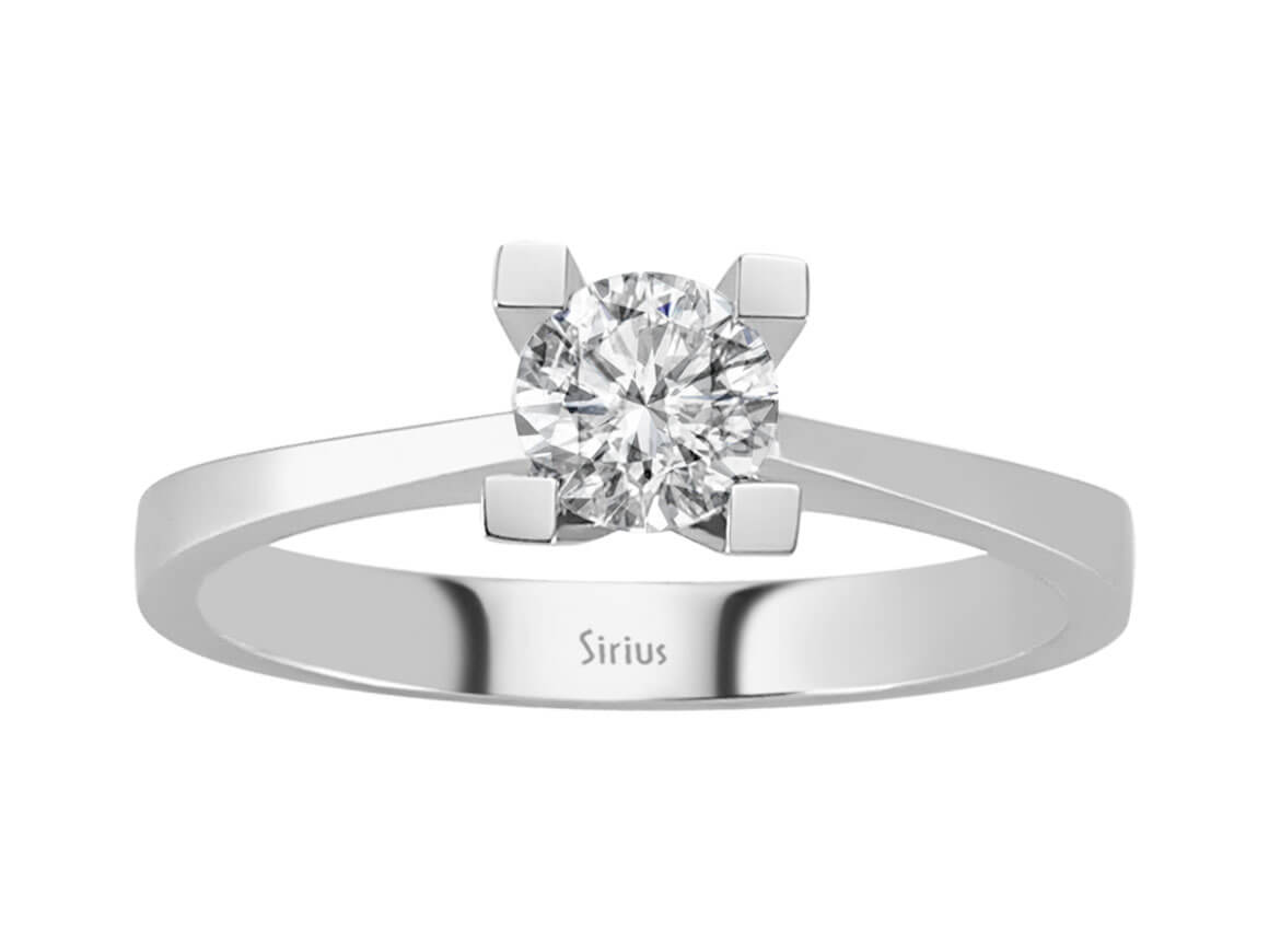 Exklusiver Solitärring mit 0,70 ct Labordiamant in 14K Weißgold