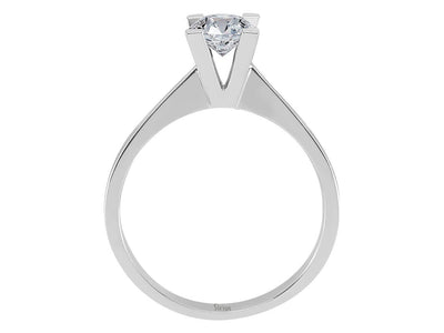 Exklusiver Solitärring mit 0,70 ct Labordiamant in 14K Weißgold