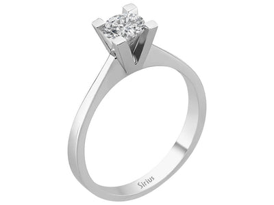 Exklusiver Solitärring mit 0,70 ct Labordiamant in 14K Weißgold