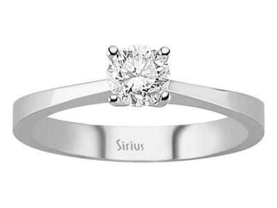14K Weißgold Solitärring mit 0,54 Karat natürlichem Brillanten